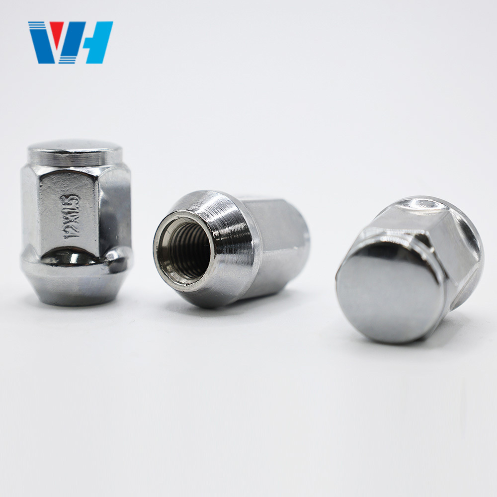 1.31in Length M12x1.5 20mm Hex Chrome Compatible with Select Models Chrome Long Cone Seat wheel lug nut set