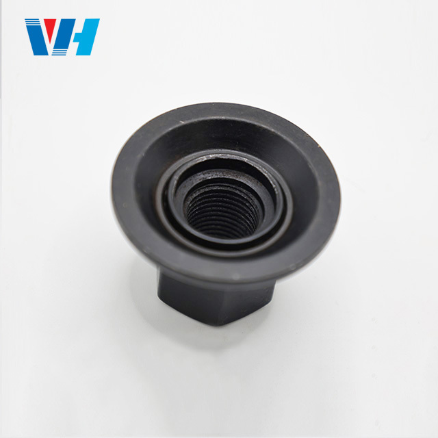 1.06in Length 22mm Hex  9/16x8  Compatible with Select Models  Chrome Wheel Cover Retaining Nut black