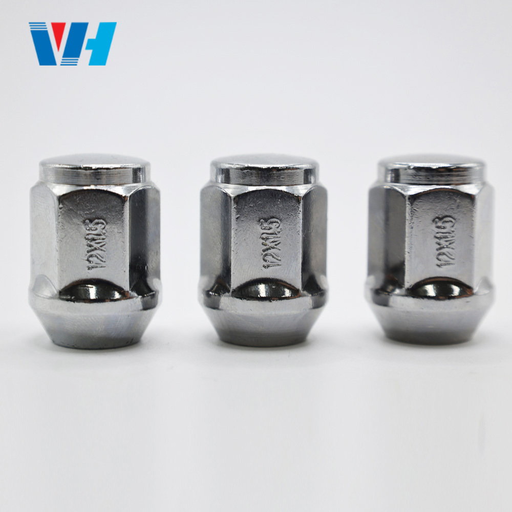 1.31in Length M12x1.5 20mm Hex Chrome Compatible with Select Models Chrome Long Cone Seat wheel lug nut set