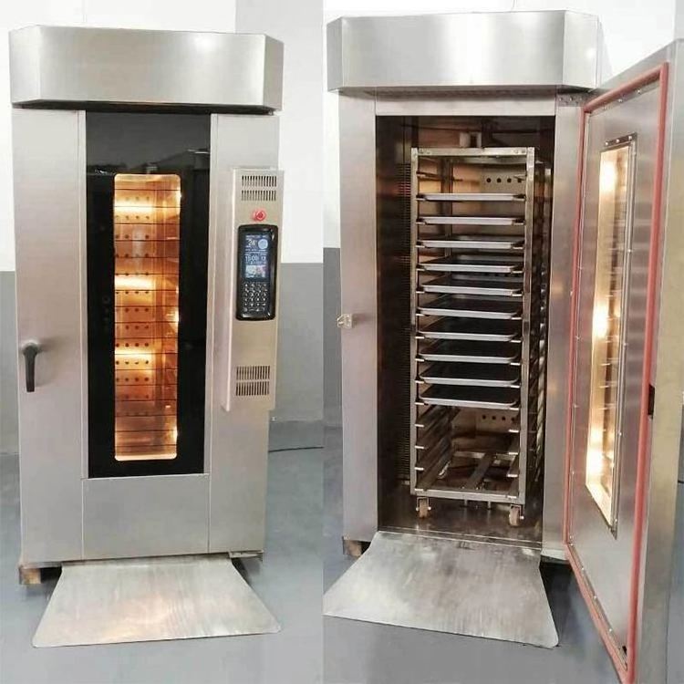 Bakery Equipment 16 Tray 32 Tray Rotary Oven Electric Or Gas Or Diesel Rotating Baking Oven For Bakery Production Line