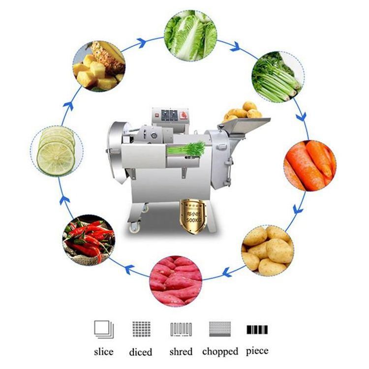 Hot sale Commercial Dicer Slicer chopper Shredder Cutter Double Heads Roots Leafy tomato potato fruit Vegetables Cutting Machine