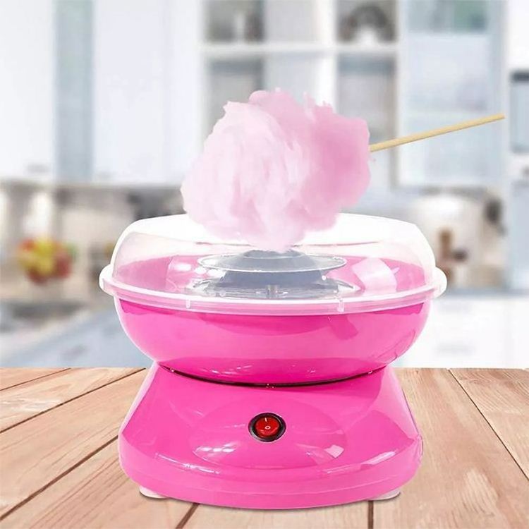 top list Home Mini Electric Portable DIY Pink Sweet Cotton Candy Floss Maker Machine for Kid in white colour