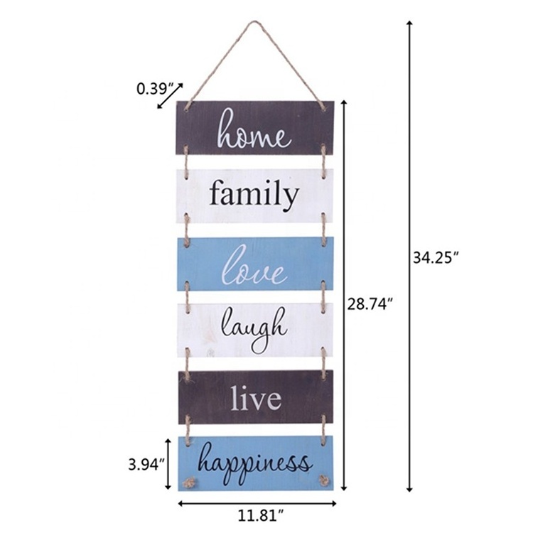 Home Family Love Laugh Live Happiness Interior Home Decorative Wall Home Decor Wooden Wall Hanging Rack