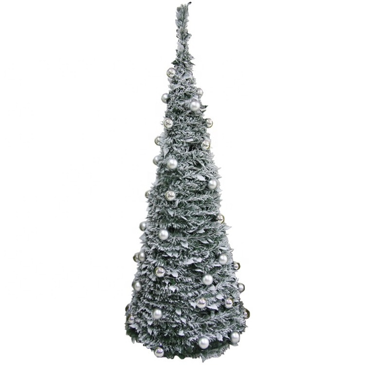 7FT Snow Flocked Pop Up Christmas Tree With LED