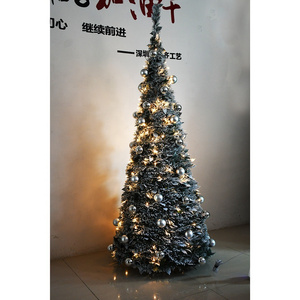 7FT Snow Flocked Pop Up Christmas Tree With LED