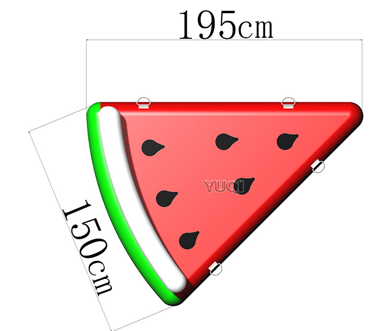 Watermelon air mattress water toy fruit inflatable floats for relax inflatable summer pool air bed for kids and adults