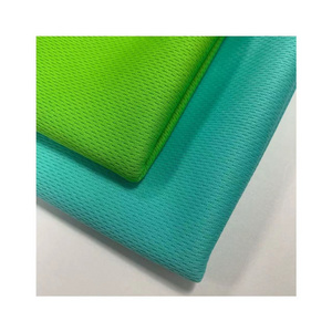 NO MOQ Many Colors Inventory Bird Eye Mesh Fabric 100%Polyster Knitted Eyelet Mesh Fabric 135GSM For T-shirts, Cloth Lining