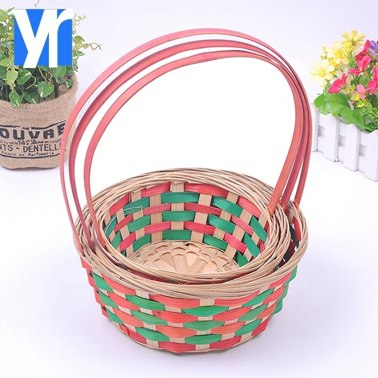 Multi specification bamboo easter baskets wholesale making supplies