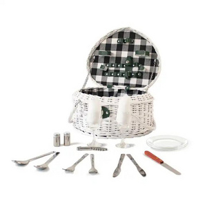 YRMT Valentines Day Gift 2024 White Heart Picnic Basket For Couple