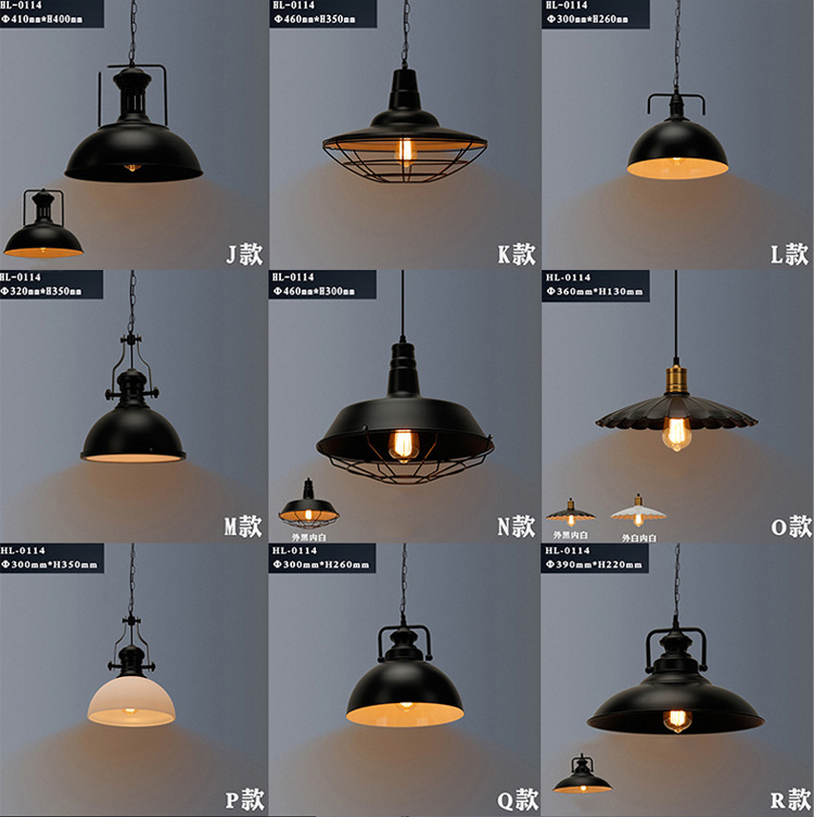 Industrial Retro Metal Loft Iron Chandelier Industry Hanging Fixture Single head Pendent Cage Edison Home Vintage Pendant Light