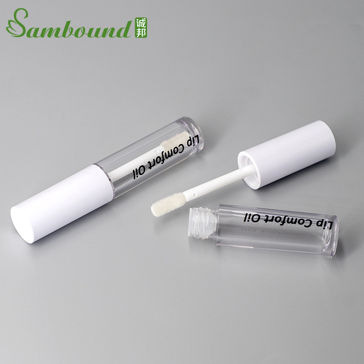 Custom Round Shaped Cosmetic lipgloss bulk clear tubes Lip Balm Container Candy Lip Gloss Tube