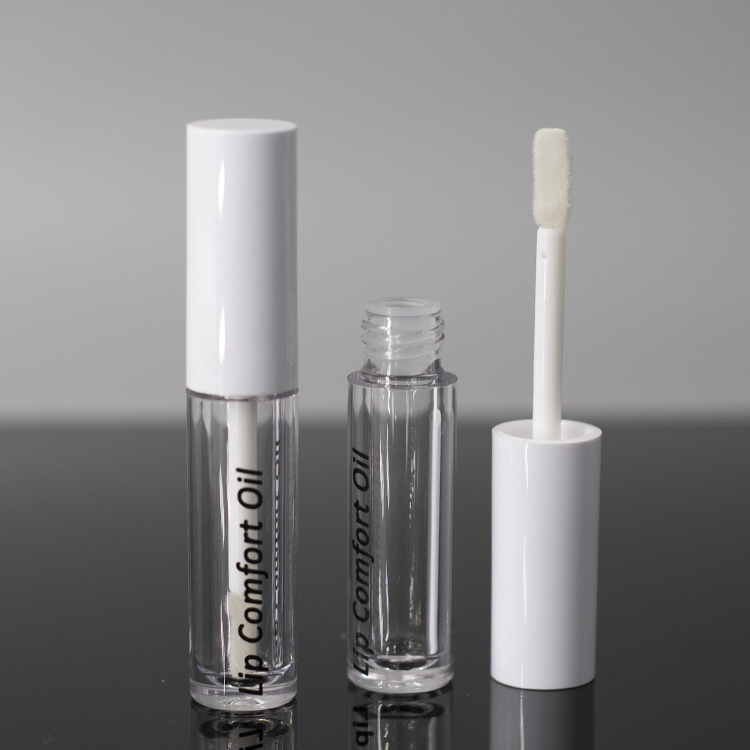 Custom Round Shaped Cosmetic lipgloss bulk clear tubes Lip Balm Container Candy Lip Gloss Tube