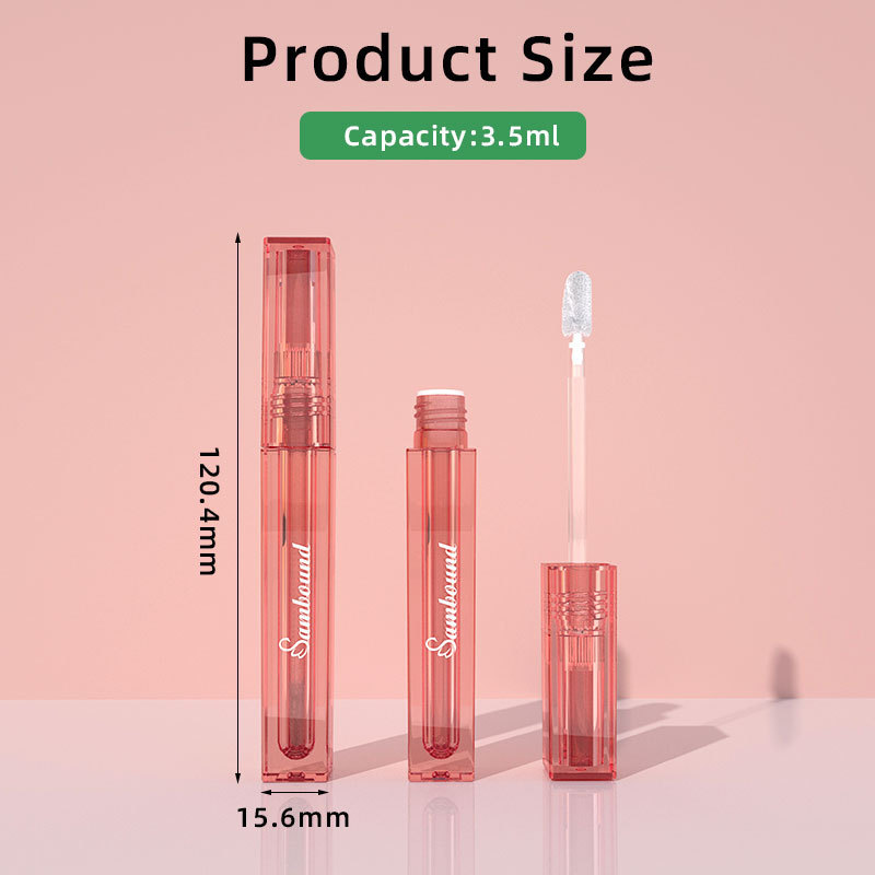 Custom Logo Mini Empty Lip Gloss Containers Plastic Brush Lip Tint Bottle and Packaging for Cosmetics Lipstick Storage