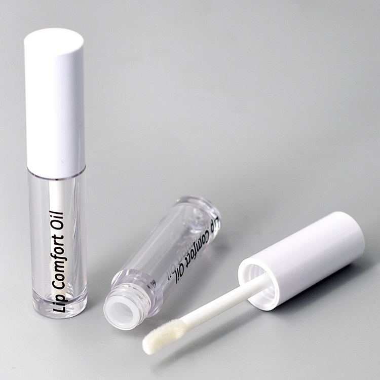 Custom Round Shaped Cosmetic lipgloss bulk clear tubes Lip Balm Container Candy Lip Gloss Tube