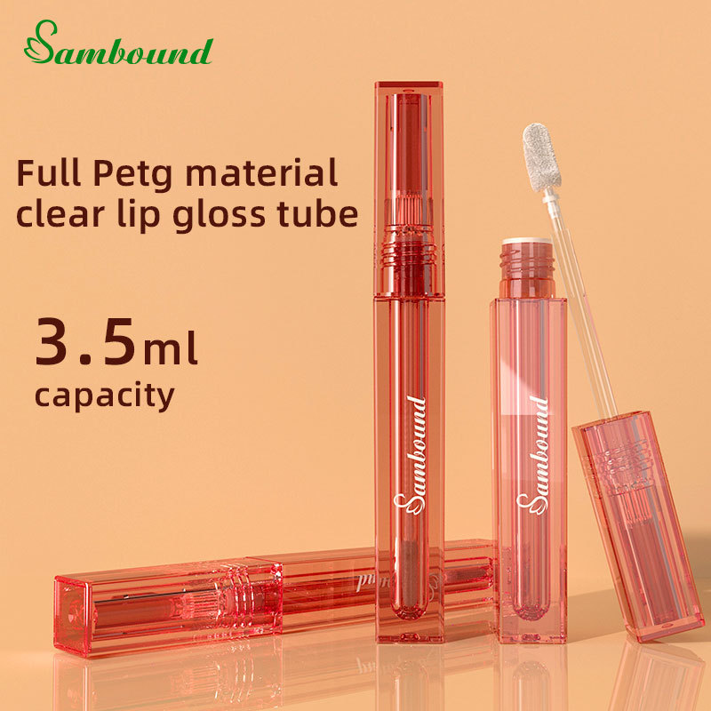 Custom Logo Mini Empty Lip Gloss Containers Plastic Brush Lip Tint Bottle and Packaging for Cosmetics Lipstick Storage