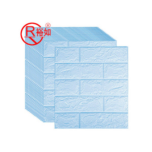 Yu Ru Pink White PE Wall Panels 3d Brick Wallpaper 3d Foam Wall Stickers for Home Decoration