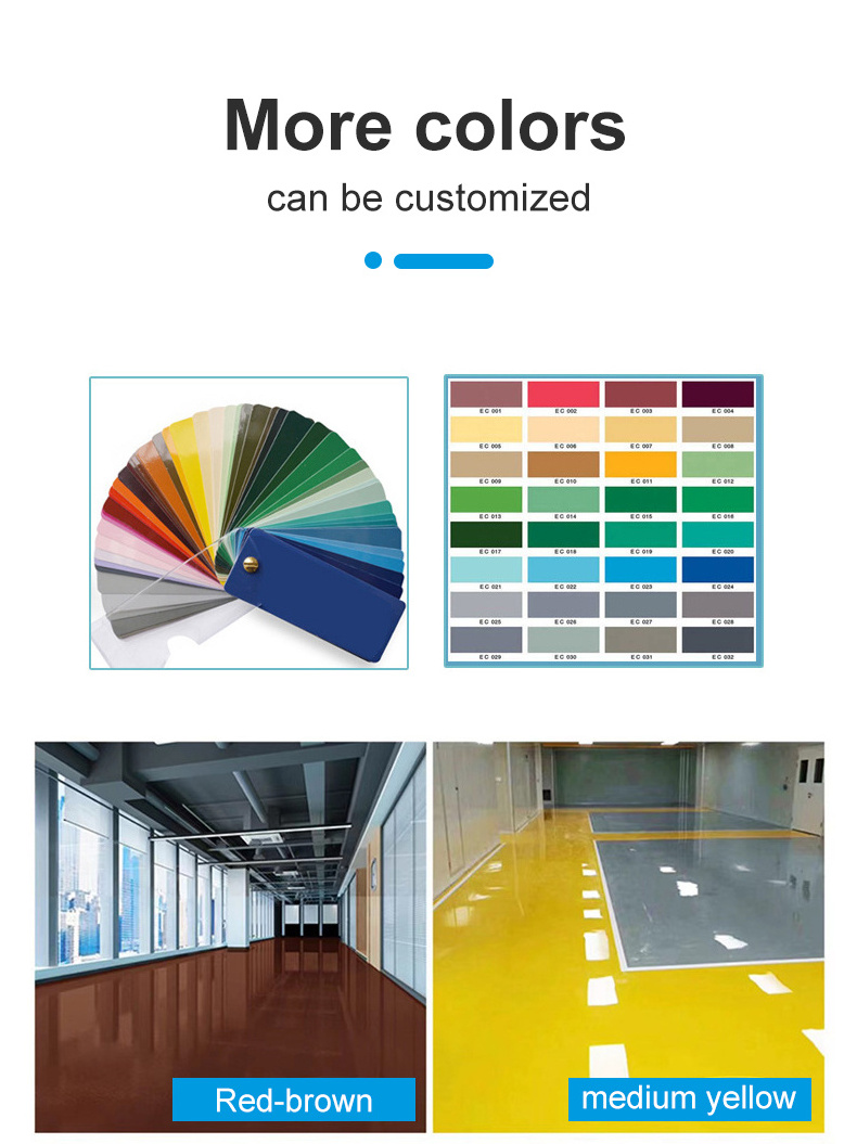 Crystal Clear Epoxy Resin Flooring Coating for Anti Dust Concrete Epoxy Floor Paint and Metallic Floor