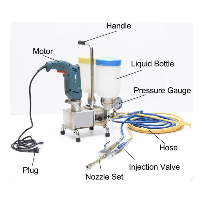 Double components polyurethane crack epoxy grout machine PU injection pump