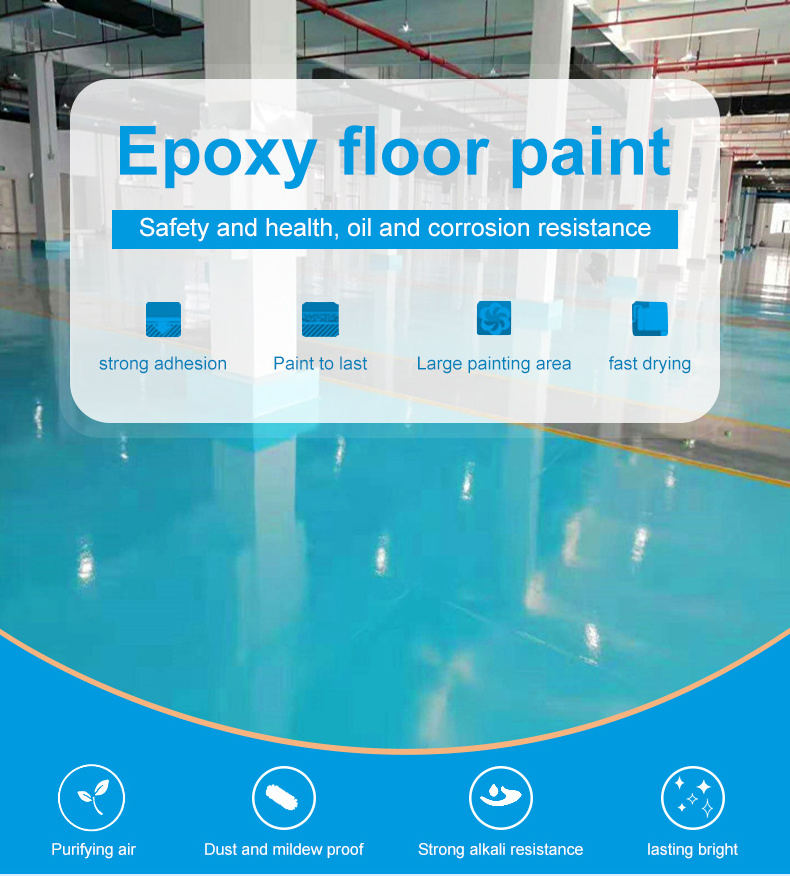 Crystal Clear Epoxy Resin Flooring Coating for Anti Dust Concrete Epoxy Floor Paint and Metallic Floor