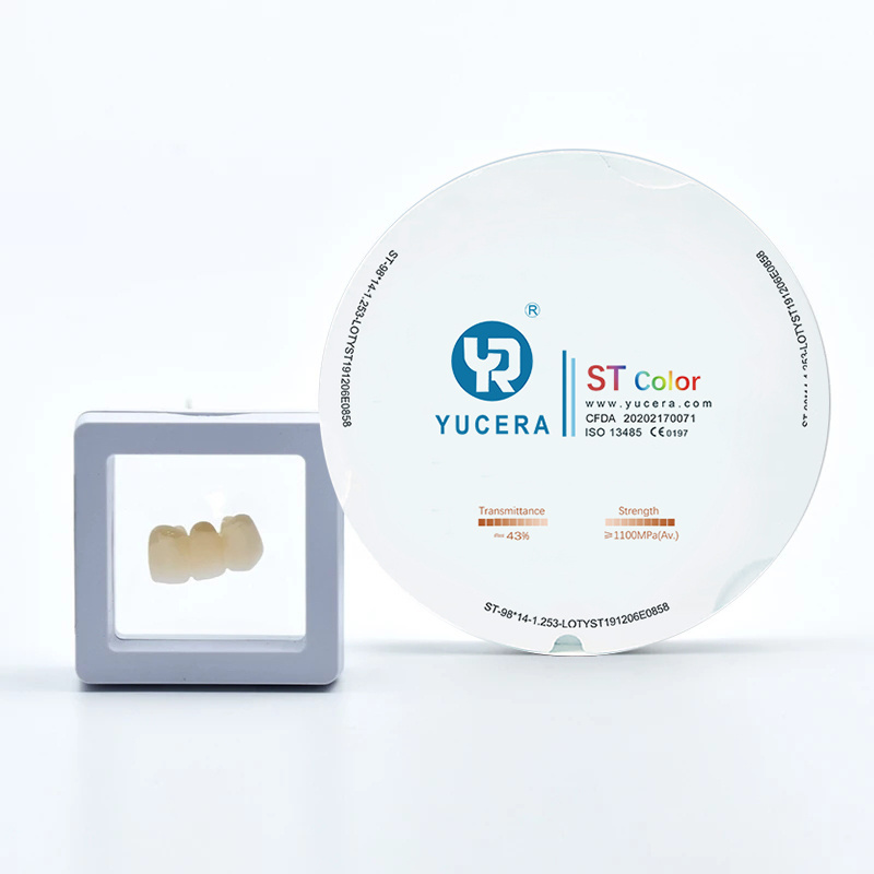 YUCERA ST Color Dental Zirconia Puck For Dental Lab Use Open System CAD CAM