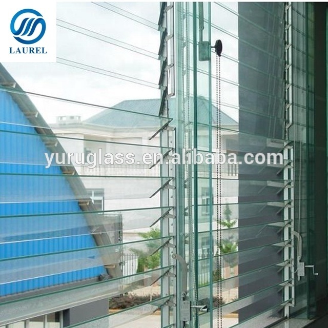 Laminated glass louver/ jalousie window glass prices Hot selling colored louver window glass