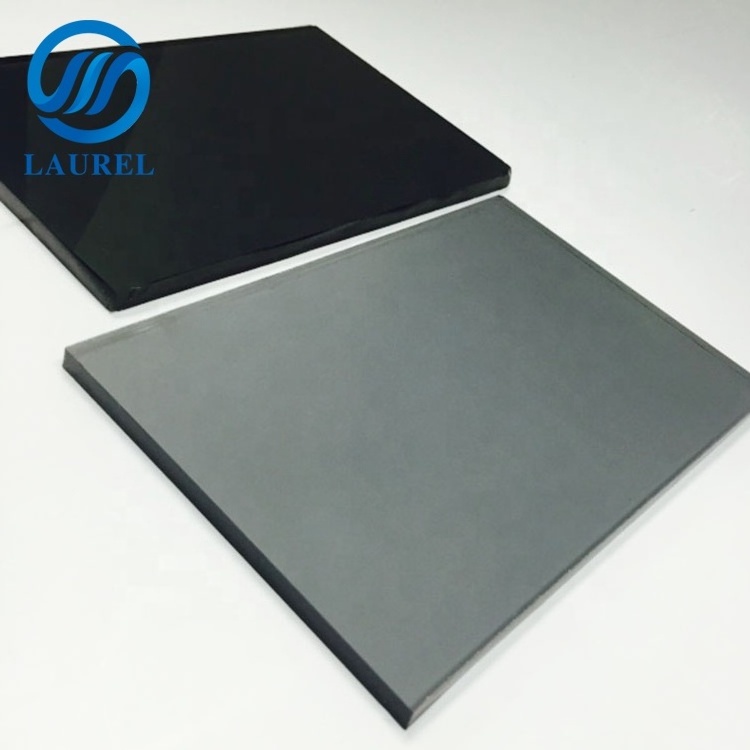 8mm black tempered glass grey tinted tempered glass for building