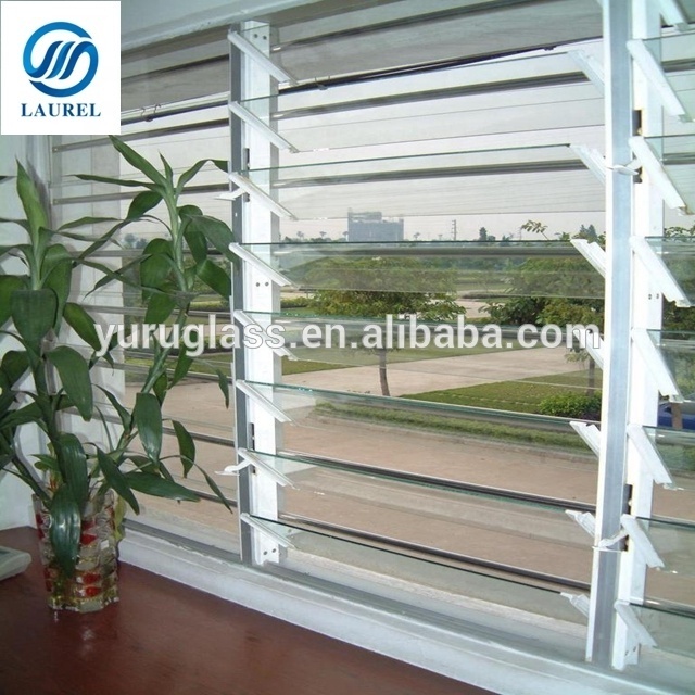 Laminated glass louver/ jalousie window glass prices Hot selling colored louver window glass