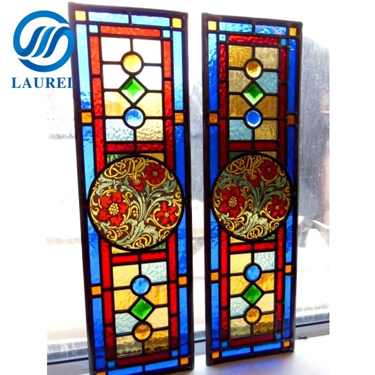 Hot sale church colored glass for stained glass door