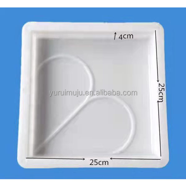 Plastic forming mould for concrete pattern cement floor tiles in pavement construction project villa garden corridor