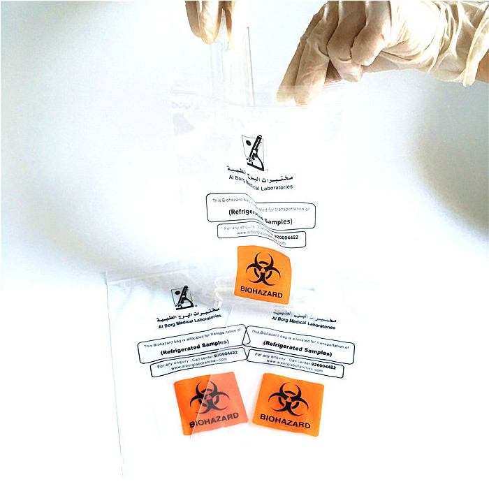 ziplock kangaroo pouch plastic zipper bag zip lock biohazard specimen bags with pocket