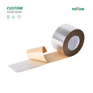 Waterproof Self Adhesive Silver Fireproof Repairs HAVC Aluminum Foil Tape Adhesive Tape With Paper