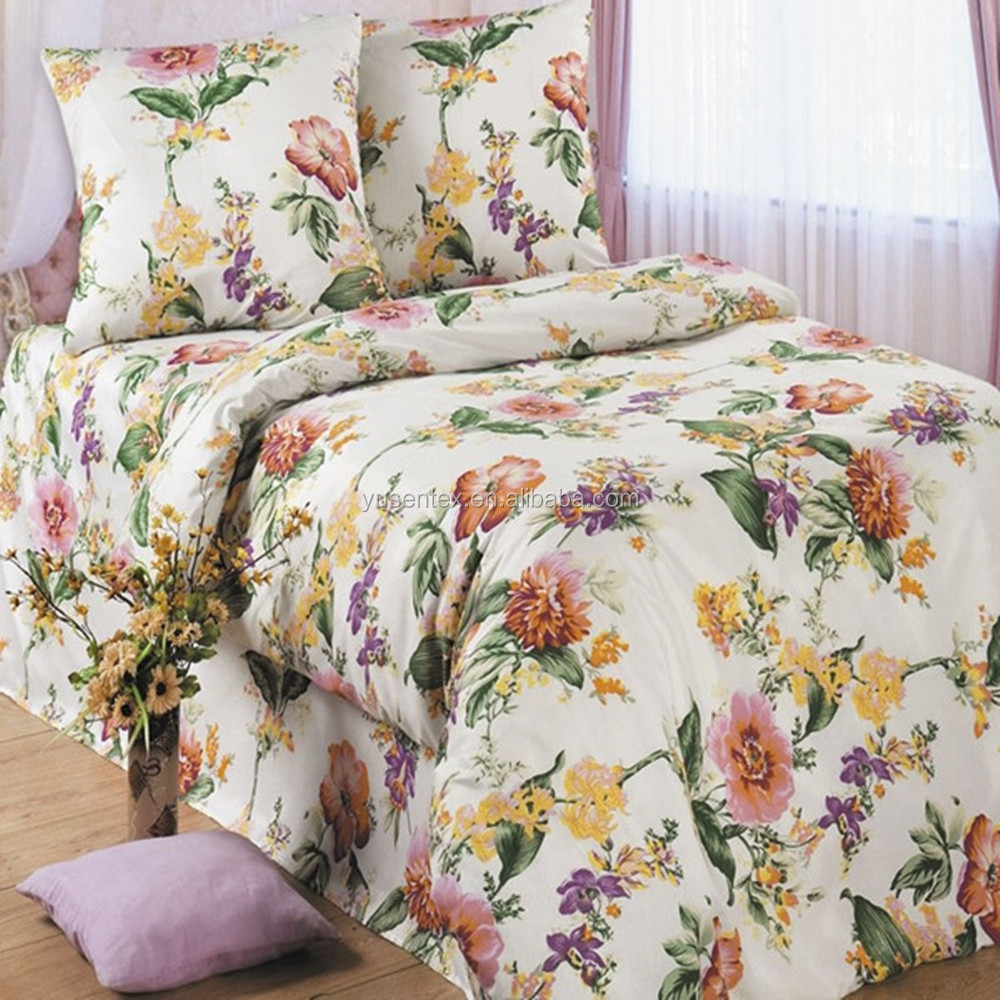 disperse printed microfiber fabric wholesale 100%polyester printed fabric for bed sheet