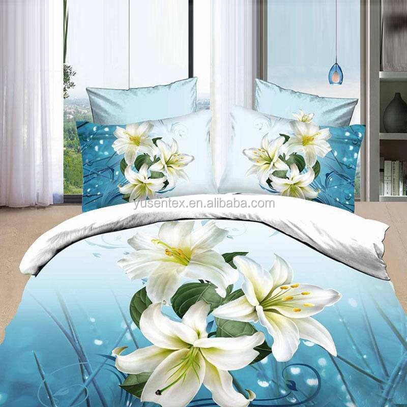 home textile bedding set fabric 3d disperse printed 100 polyester bed sheet microfiber twill peach skin fabric