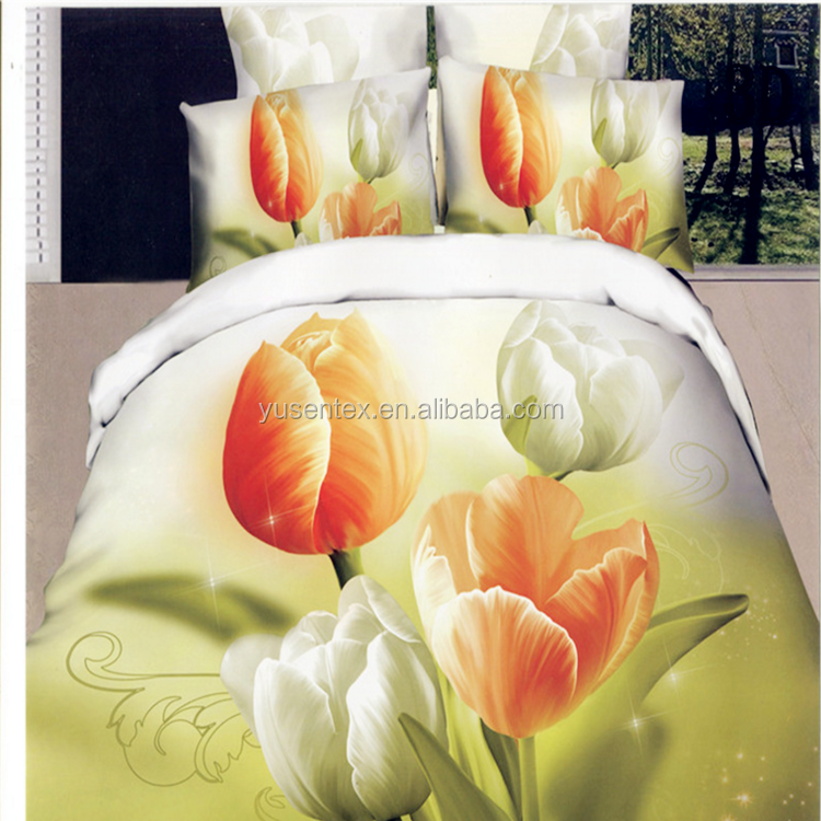 home textile bedding set fabric 3d disperse printed 100 polyester bed sheet microfiber twill peach skin fabric