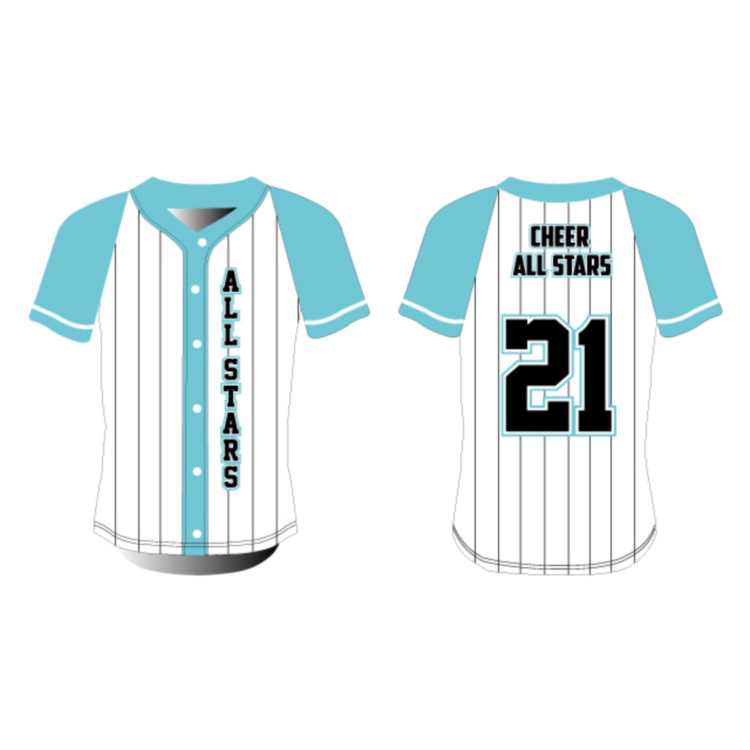 Customized Cheerleading Baseball Jersey Sublimation Wholesale Jersey Dress