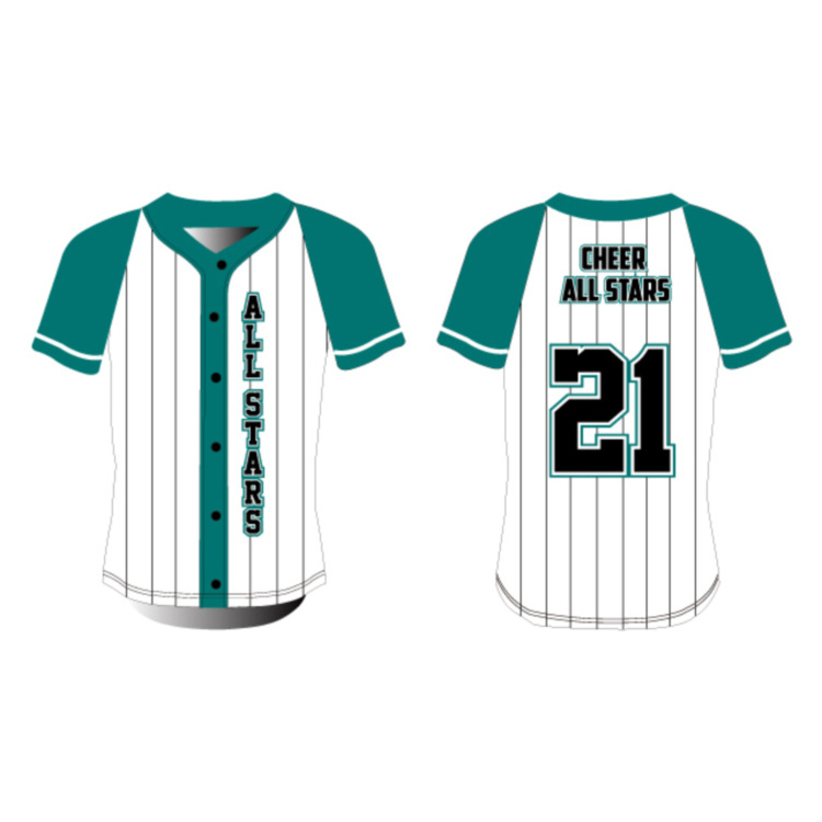 Customized Cheerleading Baseball Jersey Sublimation Wholesale Jersey Dress