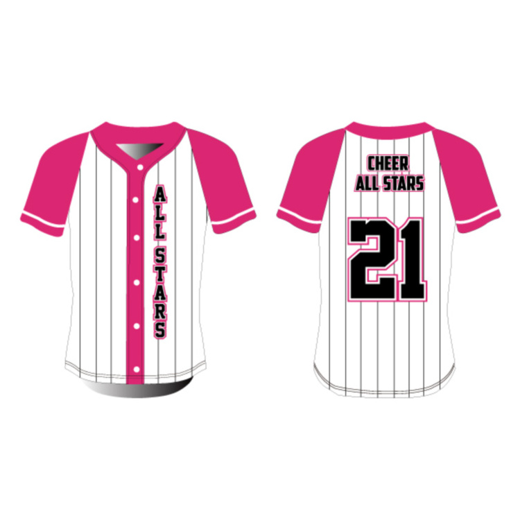 Customized Cheerleading Baseball Jersey Sublimation Wholesale Jersey Dress