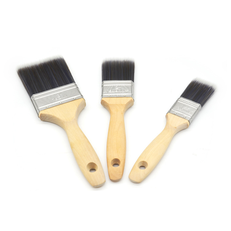 Wooden Handle Paint Brush With Tapered Filaments