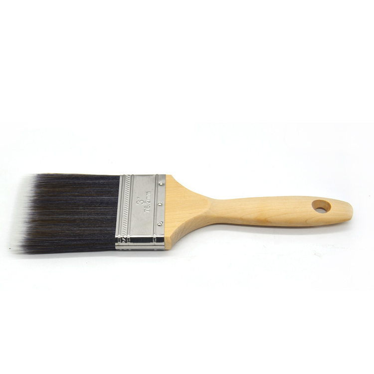 Wooden Handle Paint Brush With Tapered Filaments