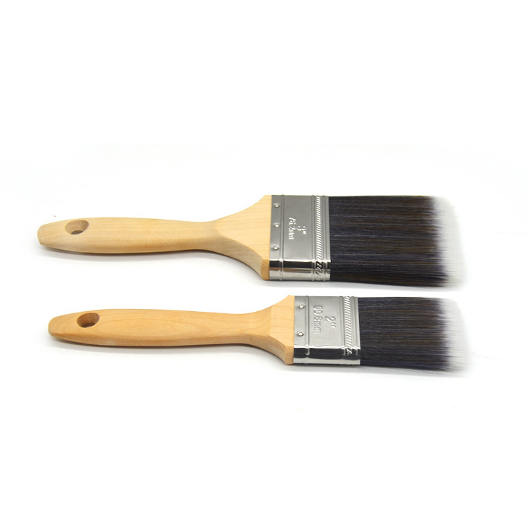 Wooden Handle Paint Brush With Tapered Filaments