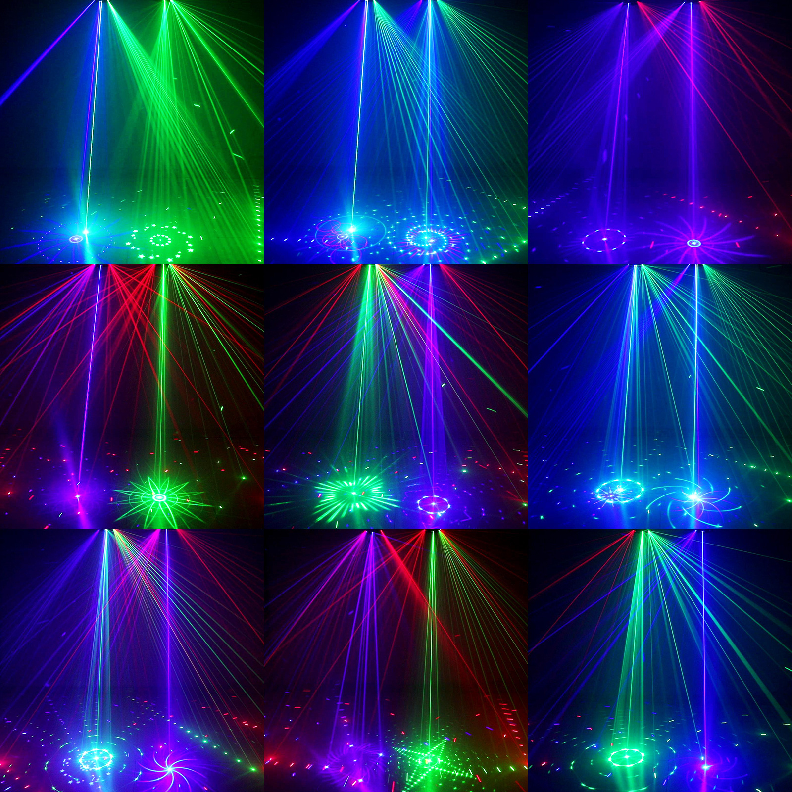 NEW 15 eyes UV LED stage lazer light Disco ball Moving head Beam lights DMX laser dance floor lights for night club