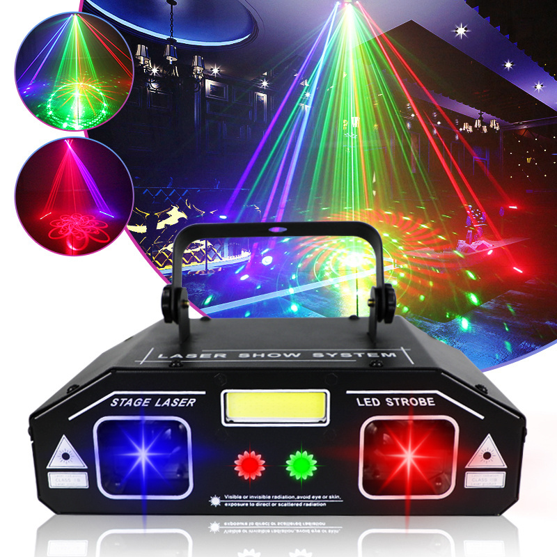 party lighting decoration led laser light 3 in 1 beam strobe laser effect lights projector outdoor led lamp christmas decoration