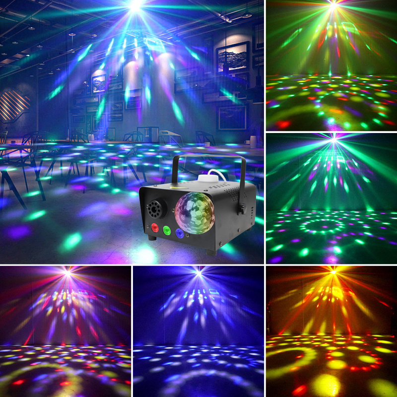 Wholesale 600W Disco LED colorful smoke machine Remote control party lighting fog smoke machine for Wedding stage Nightclub bar