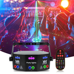 15 Eye Dj Light UV Disco Laser Party Lights DMX-512 Sound Activated Led Rgbw Lazer Lighting For Night Club Bar KTV Wedding Dance