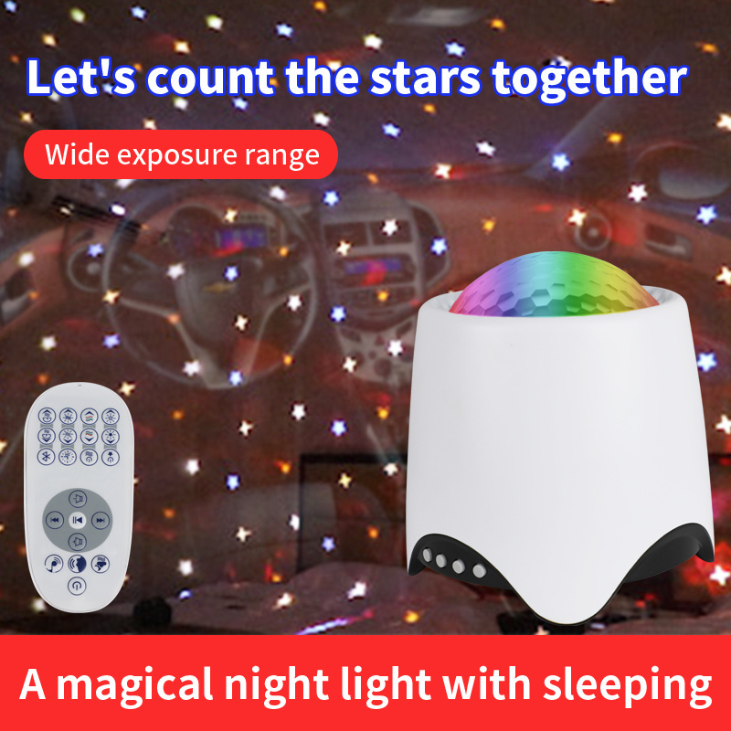 LED Ocean wave Projector Night Lights stars Music room decoration interact lighting moon starry sky lamp disco led lights home