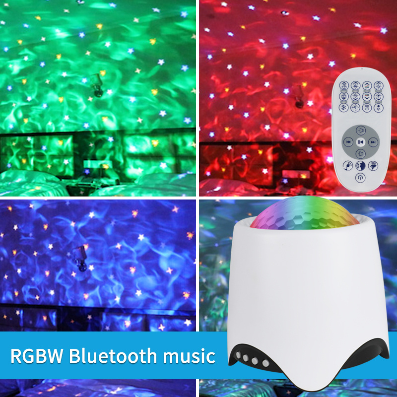 LED Ocean wave Projector Night Lights stars Music room decoration interact lighting moon starry sky lamp disco led lights home