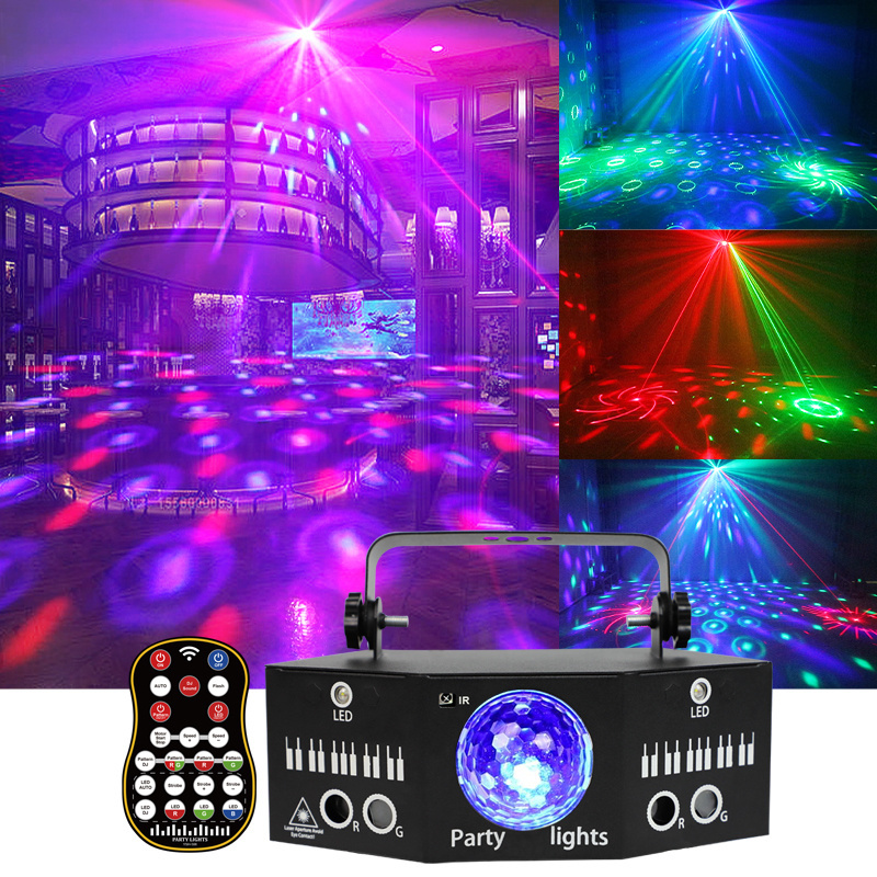 Festival Holiday Lighting Christmas LED strobe Lights RGBW disco laser light for party update from  9 eyes 15 eyes 21 eyes laser