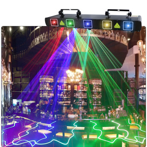 YSH dj led party lights 5 lens dmx laser stage light rgb beam projector disco lasercube sharpy light effects for night club bar