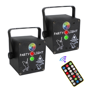 Mini 3 holes Laser Lights Projector stage Lighting Disco Party with Remote equipment laser light disco party show