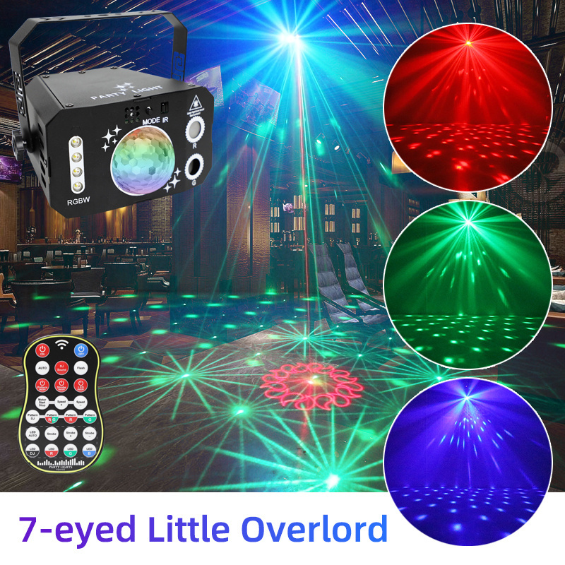 NEW 7 eyes Disco Lazer Lamp luces discoteca LED dj laser light Magic ball projector lights for Night Club party lighting